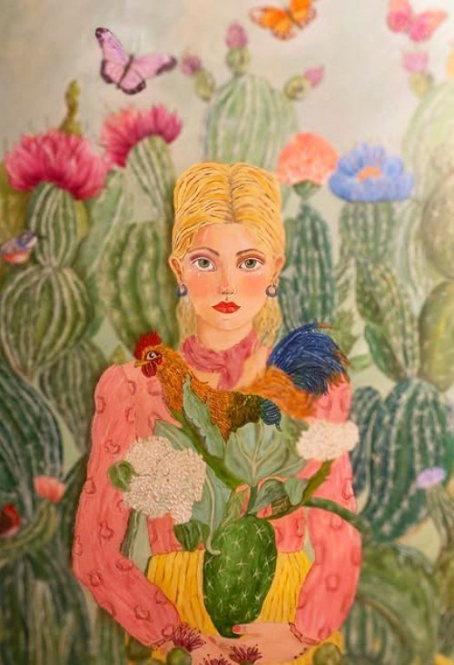 Mujer Cactus Gallina